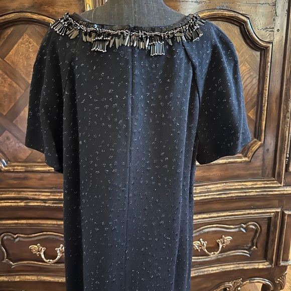 St.  John Couture Short Sleeve Black Top w/Tags - Picture 2 of 5